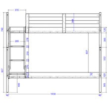 Springfield Single Over Double Convertible Bunk Bed with Hanging Shelf